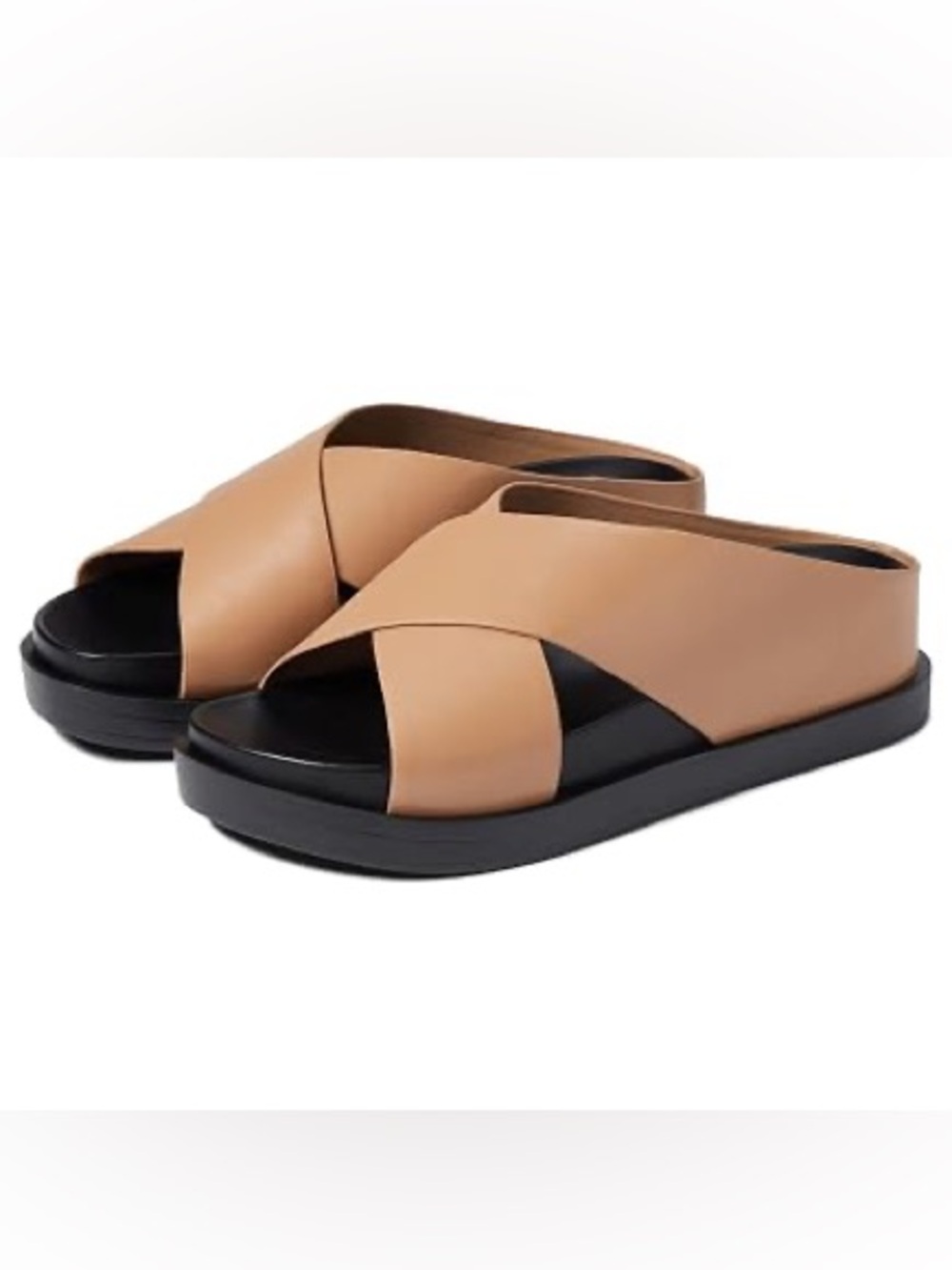 NEW!! Women’s Aerosoles Brianna Toffee Cross-Strap Slide Sandal Size 7.5M